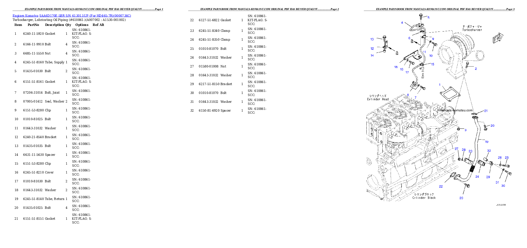 Protected: SAA6D170E-5BR S/N 613013-UP (For HD465-7R) Partsbook