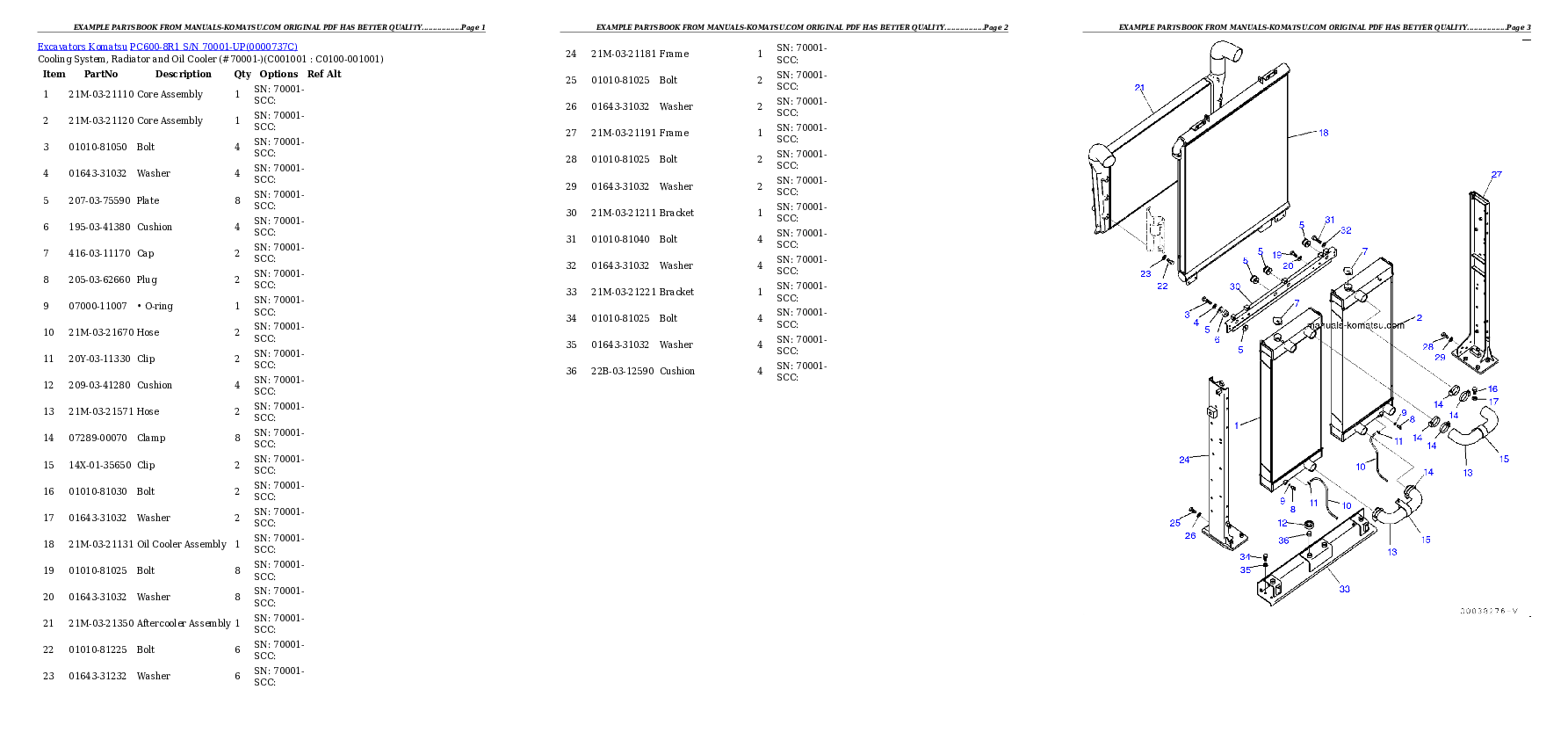 Protected: PC600-8R1 S/N 70001-UP Partsbook
