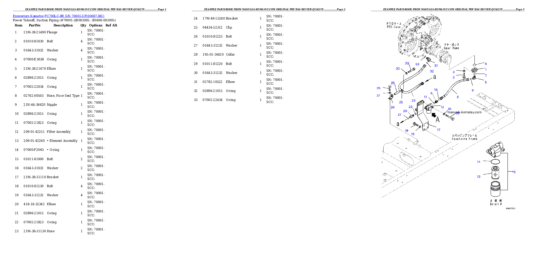 Protected: PC700LC-8R S/N 75001-UP Partsbook