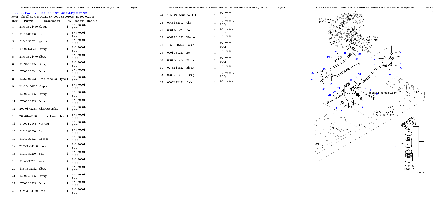 Protected: PC600LC-8R1 S/N 70001-UP Partsbook