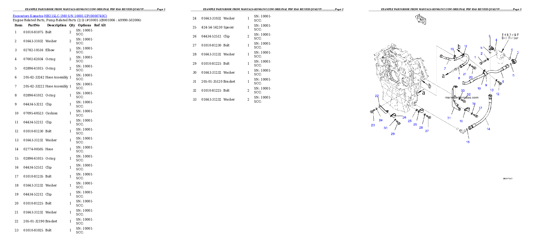 Protected: HB215LC-1M0 S/N 10001-UP Partsbook