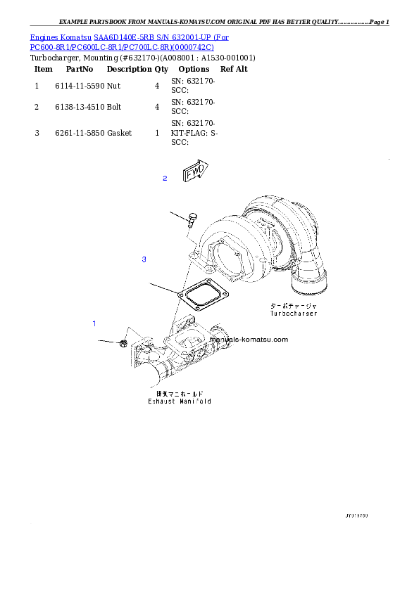 Protected: SAA6D140E-5RB S/N 632170-UP (For PC600-8R1/PC600LC-8R1/PC700LC-8R) Partsbook