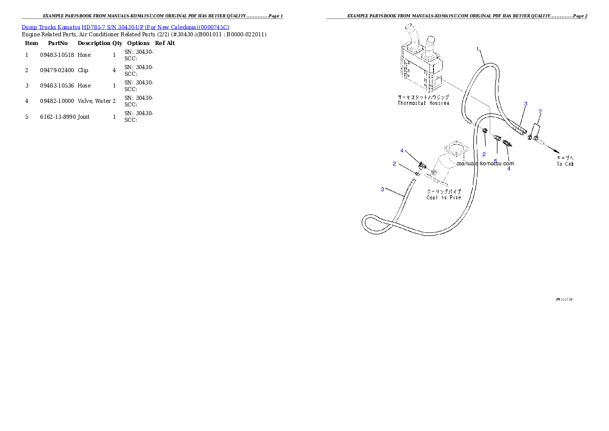 Protected: HD785-7 S/N 30430-UP (For New Caledonia) Partsbook
