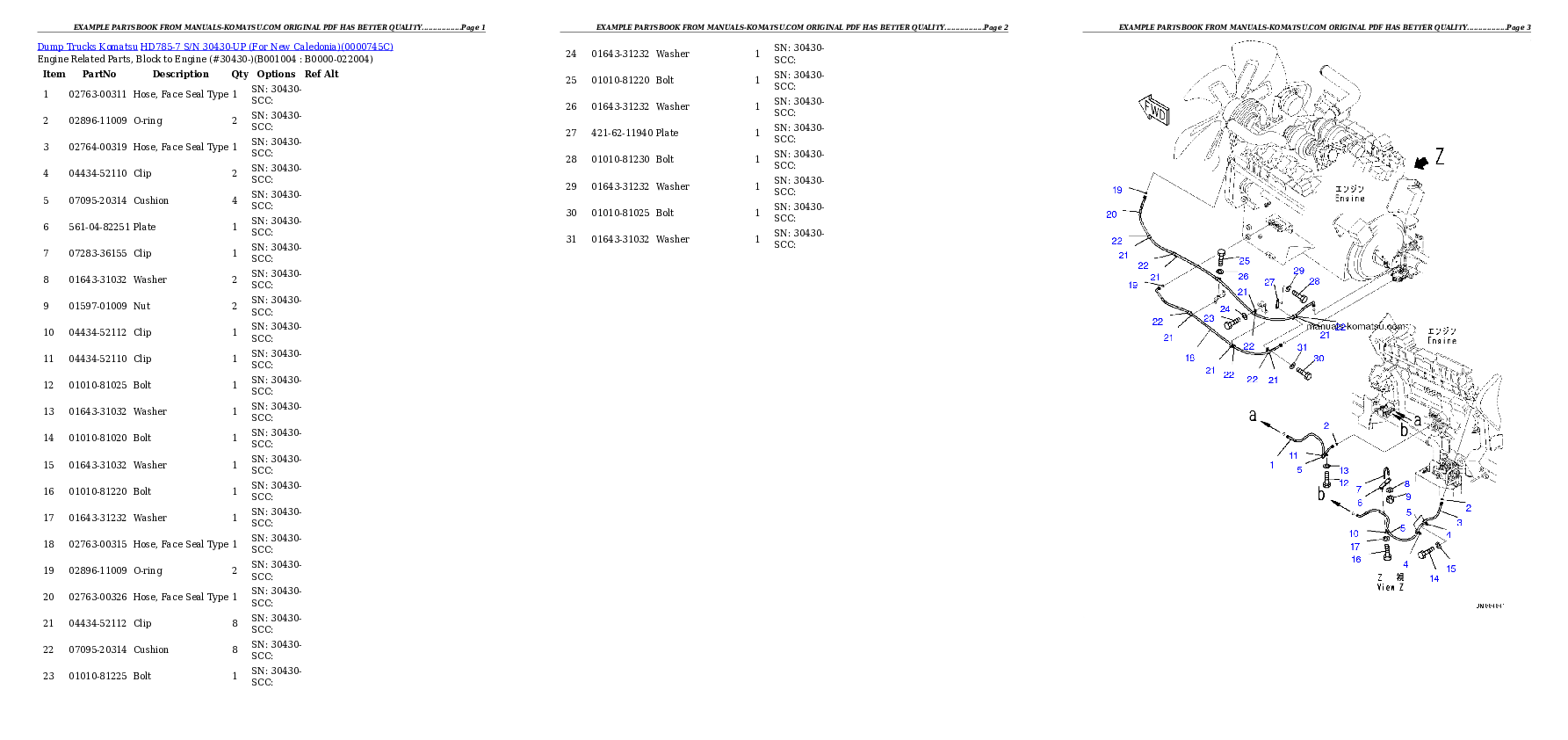 Protected: HD785-7 S/N 30430-UP (For New Caledonia) Partsbook