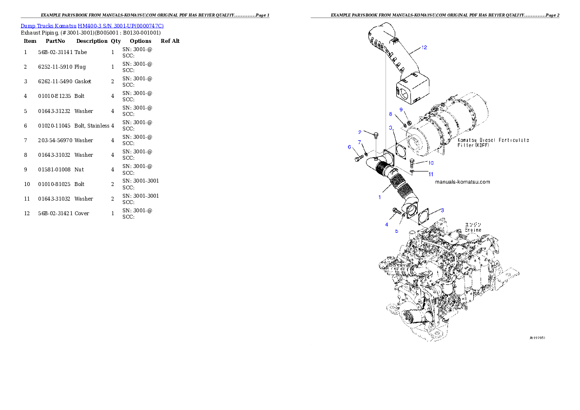 Protected: HM400-3 S/N 3001-UP Partsbook
