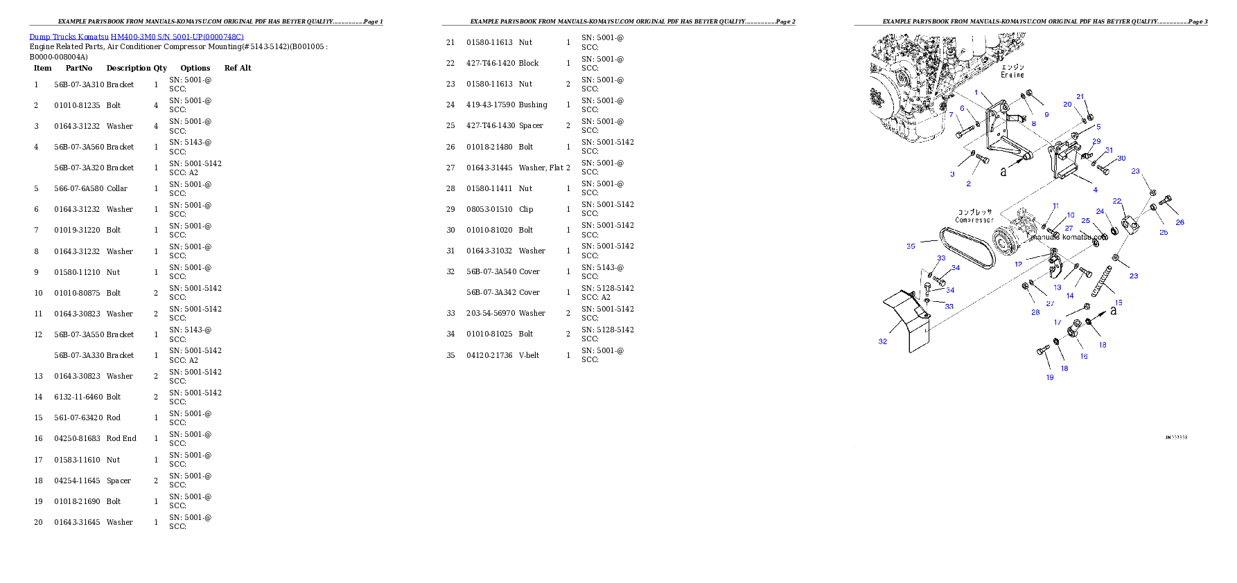 Protected: HM400-3M0 S/N 5001-UP Partsbook