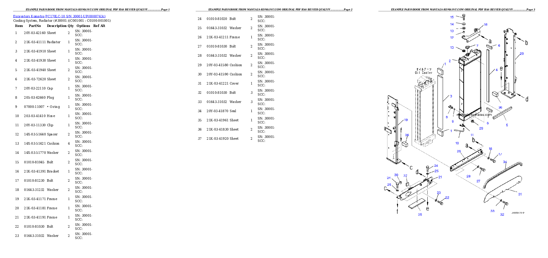 Protected: PC170LC-10 S/N 30001-UP Partsbook