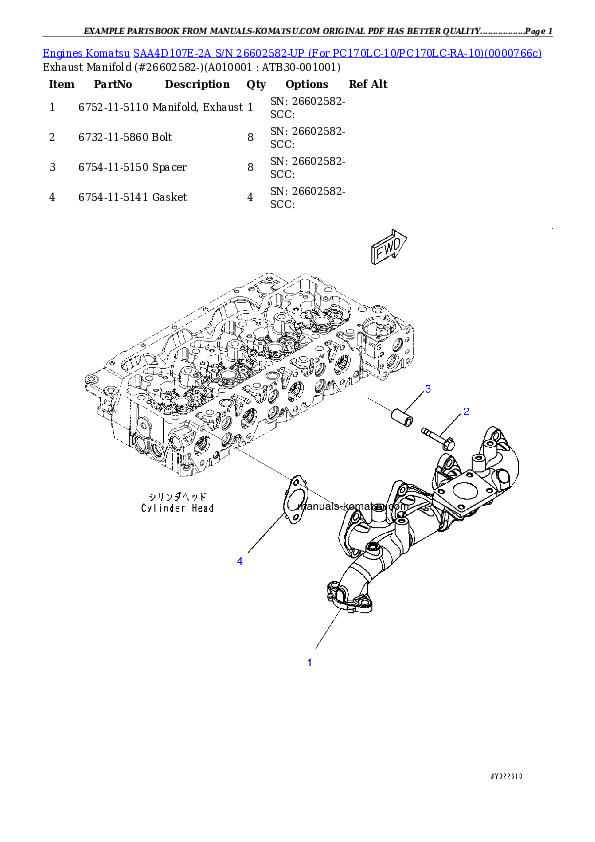 Protected: SAA4D107E-2A S/N 26602582-UP (For PC170LC-10/PC170LC-RA-10) Partsbook