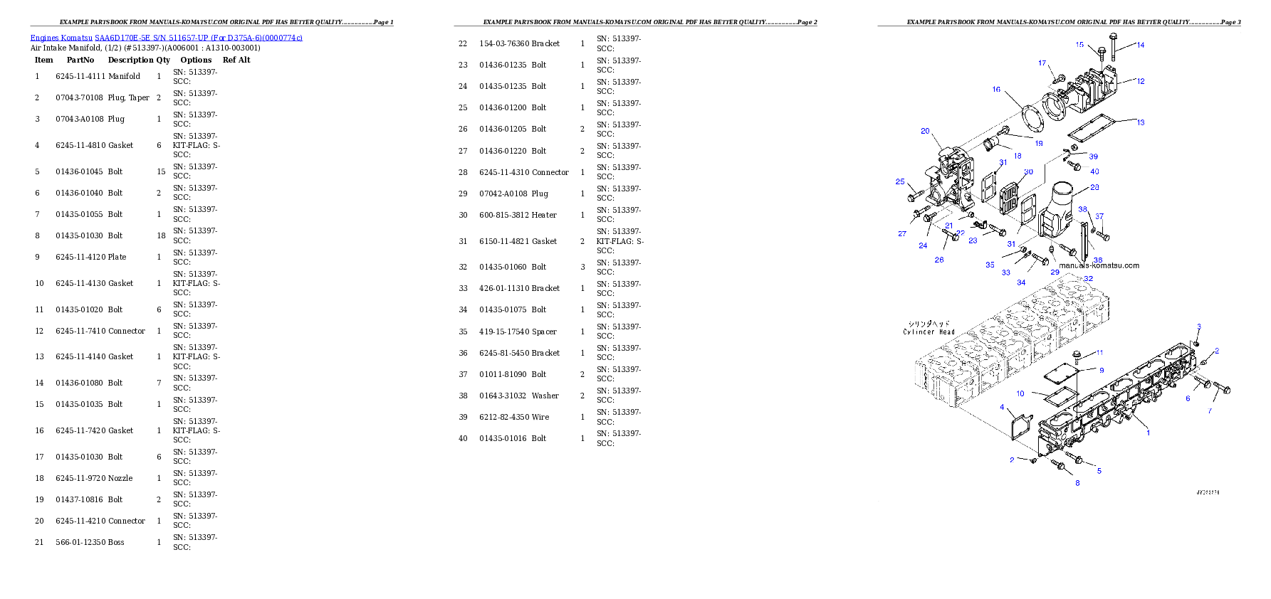 Protected: SAA6D170E-5E S/N 511657-UP (For D375A-6) Partsbook