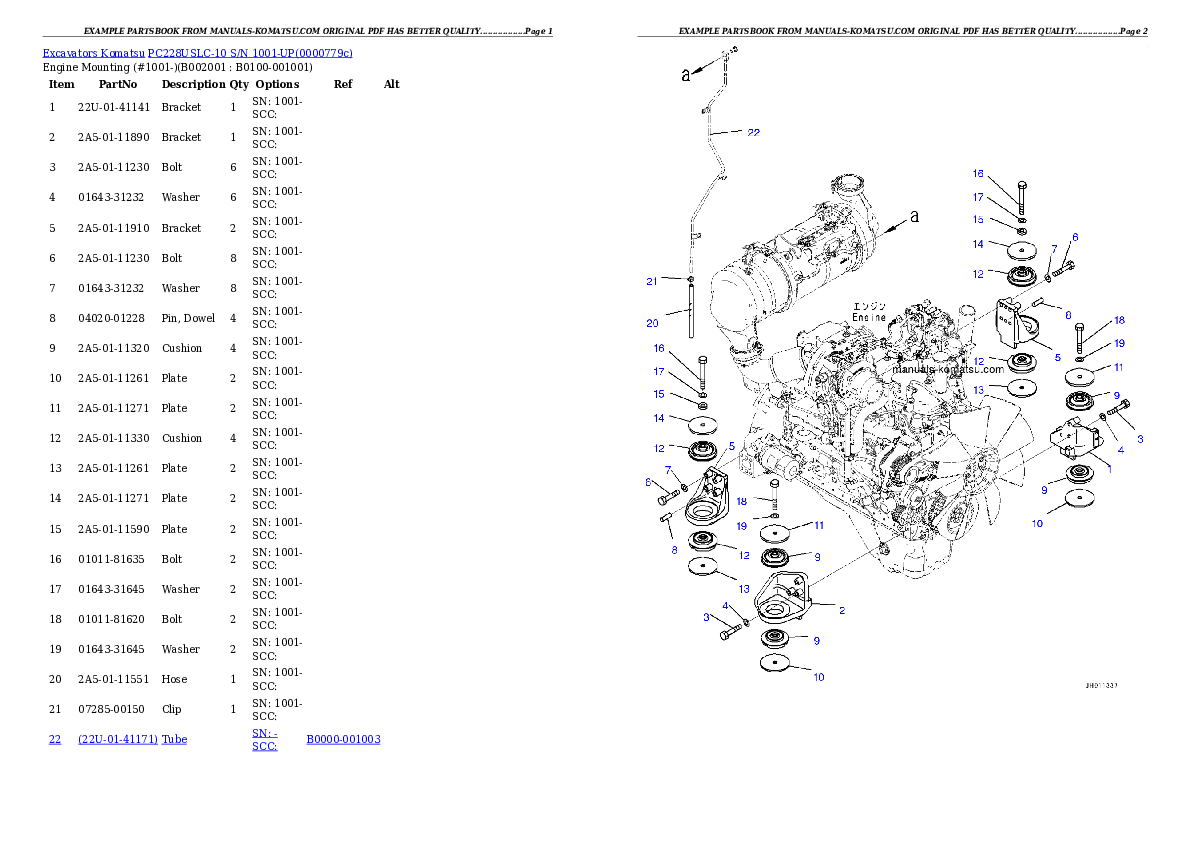 Protected: PC228USLC-10 S/N 1001-UP Partsbook