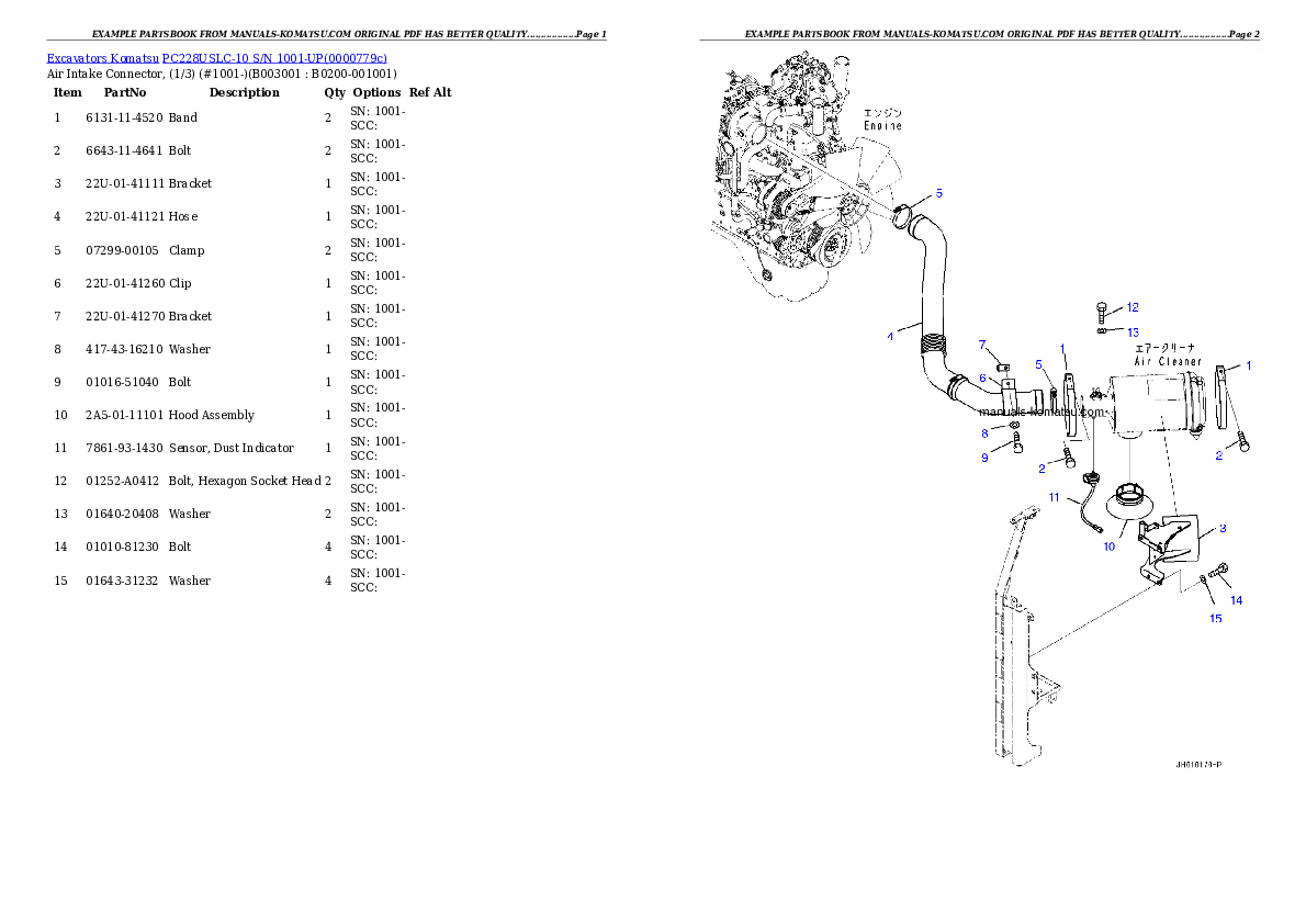Protected: PC228USLC-10 S/N 1001-UP Partsbook