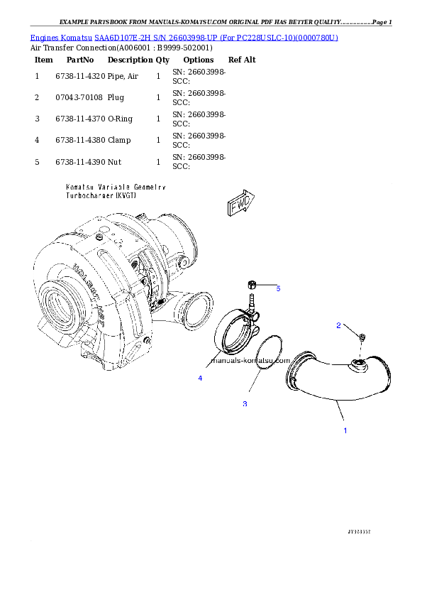 Protected: SAA6D107E-2H S/N 26603998-UP (For PC228USLC-10) Partsbook