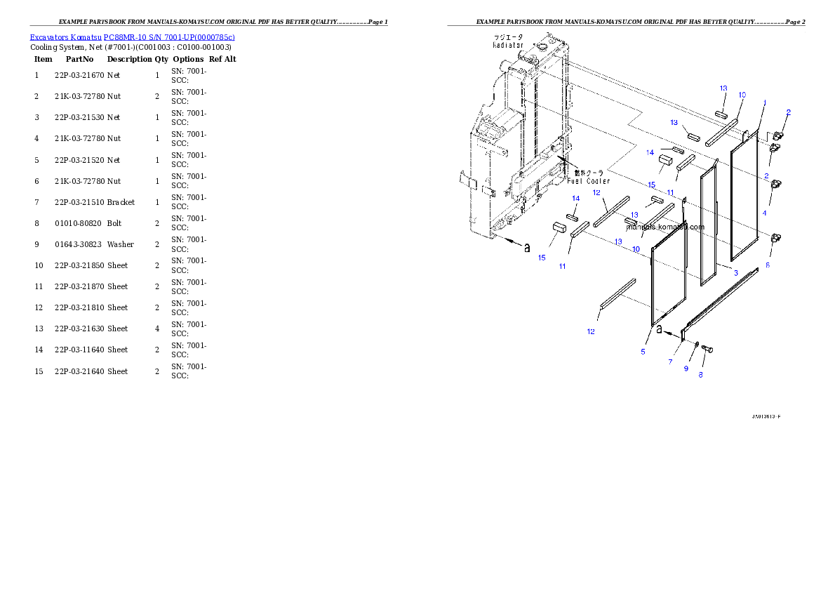 Protected: PC88MR-10 S/N 7001-UP Partsbook