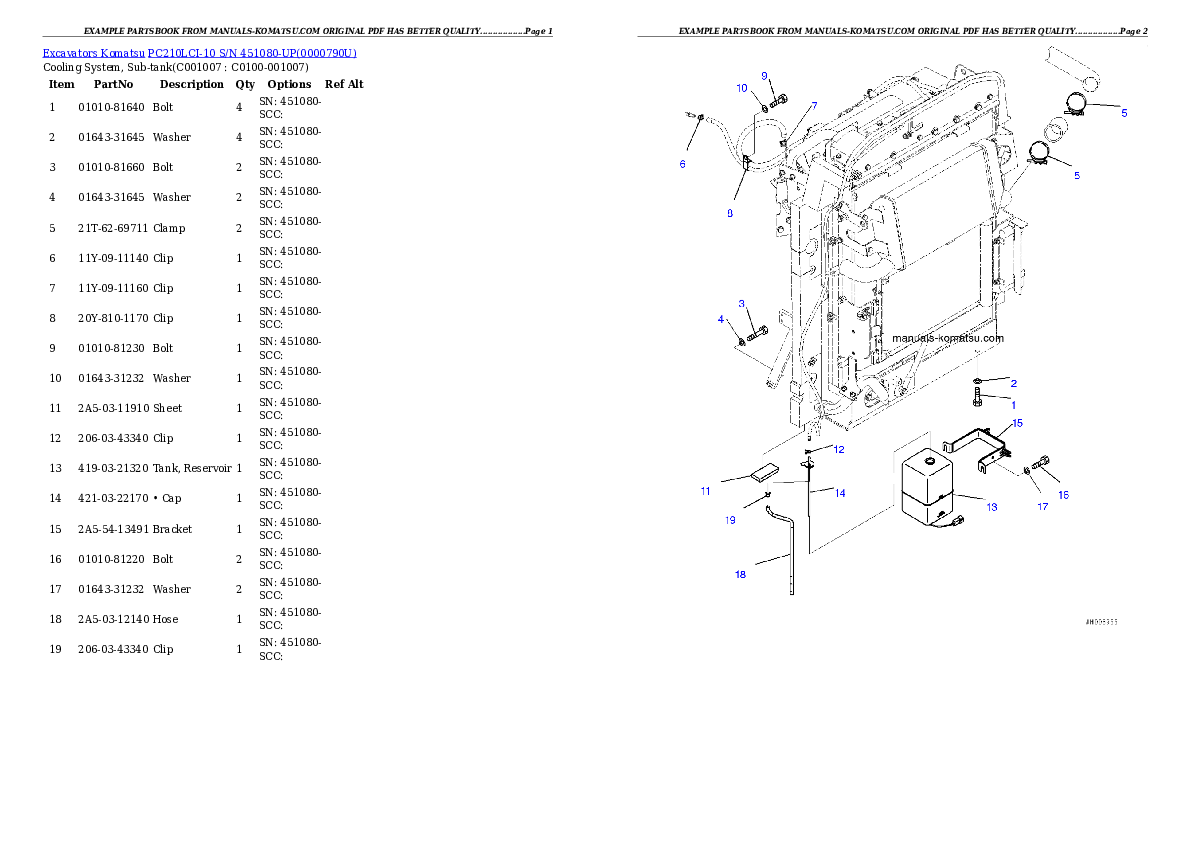 Protected: PC210LCI-10 S/N 451080-UP (EU Standard Machine) Partsbook