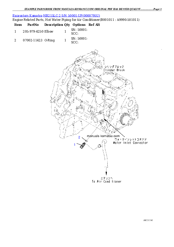 Protected: HB215LC-2 S/N 50001-UP Partsbook