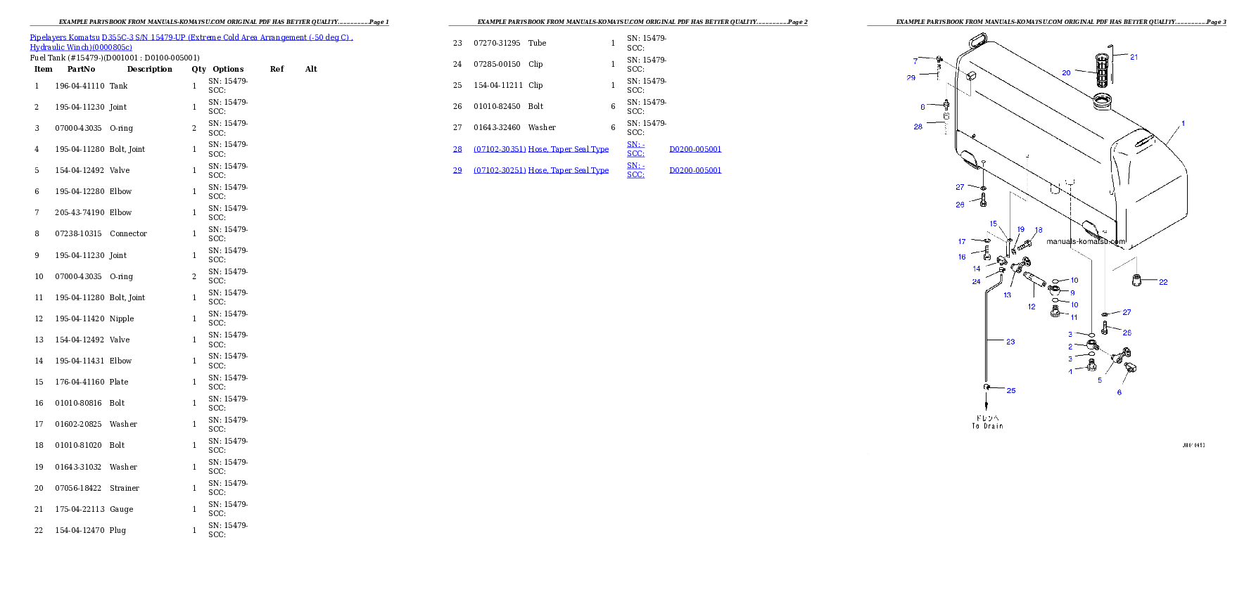 Protected: D355C-3 S/N 15479-UP (Extreme Cold Area Arrangement (-50 deg C) , Hydraulic Winch) Partsbook