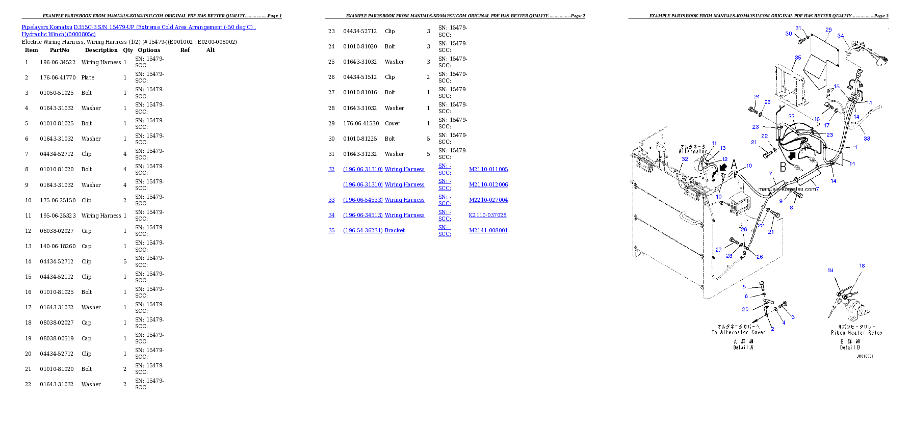 Protected: D355C-3 S/N 15479-UP (Extreme Cold Area Arrangement (-50 deg C) , Hydraulic Winch) Partsbook