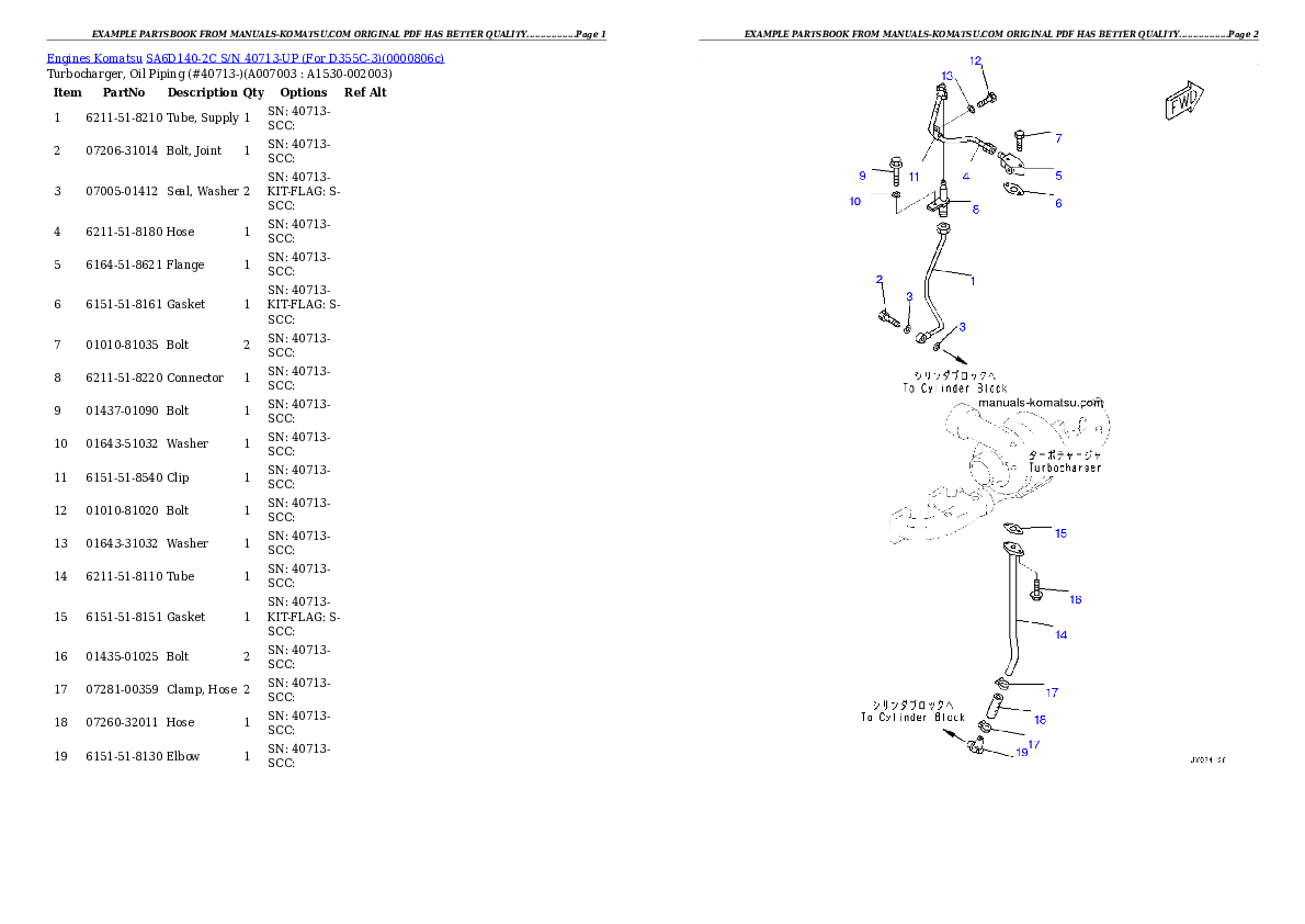 Protected: SA6D140-2C S/N 40713-UP (For D355C-3) Partsbook