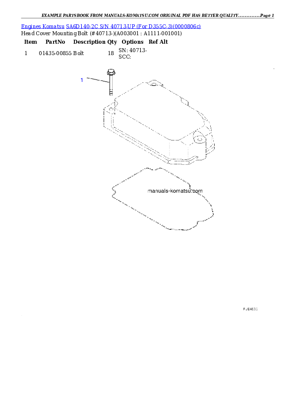 Protected: SA6D140-2C S/N 40713-UP (For D355C-3) Partsbook