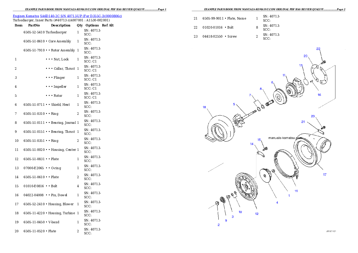 Protected: SA6D140-2C S/N 40713-UP (For D355C-3) Partsbook