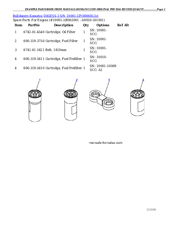 Protected: D85ESS-3 S/N 10001-UP Partsbook