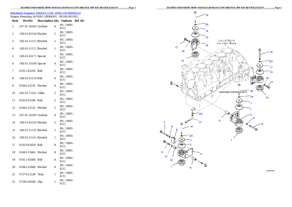 Protected: D85ESS-3 S/N 10001-UP Partsbook