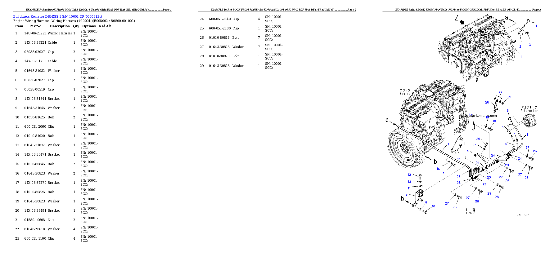 Protected: D85ESS-3 S/N 10001-UP Partsbook