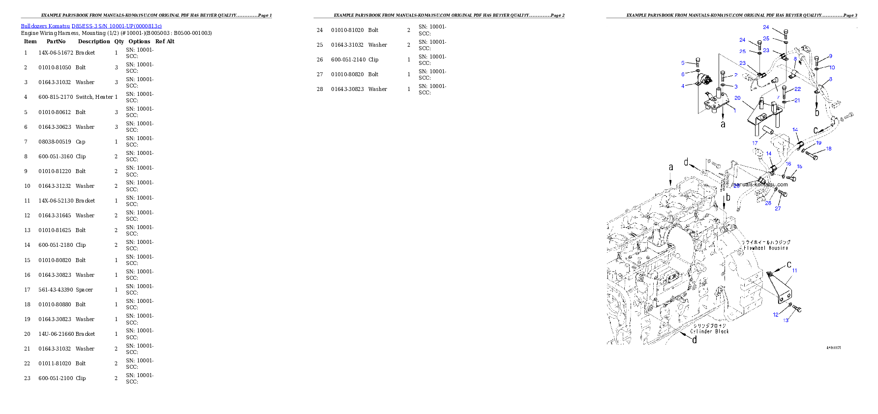 Protected: D85ESS-3 S/N 10001-UP Partsbook