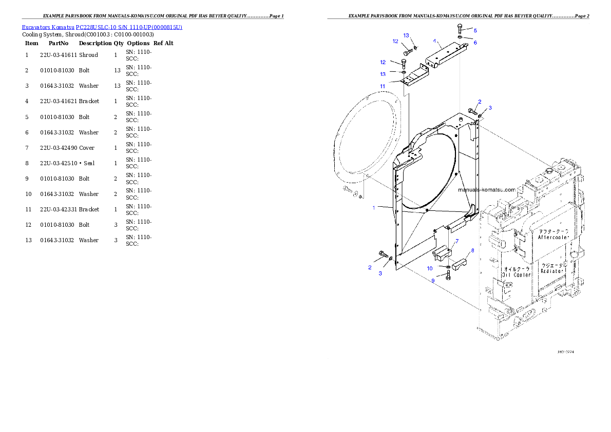 Protected: PC228USLC-10 S/N 1110-UP Partsbook