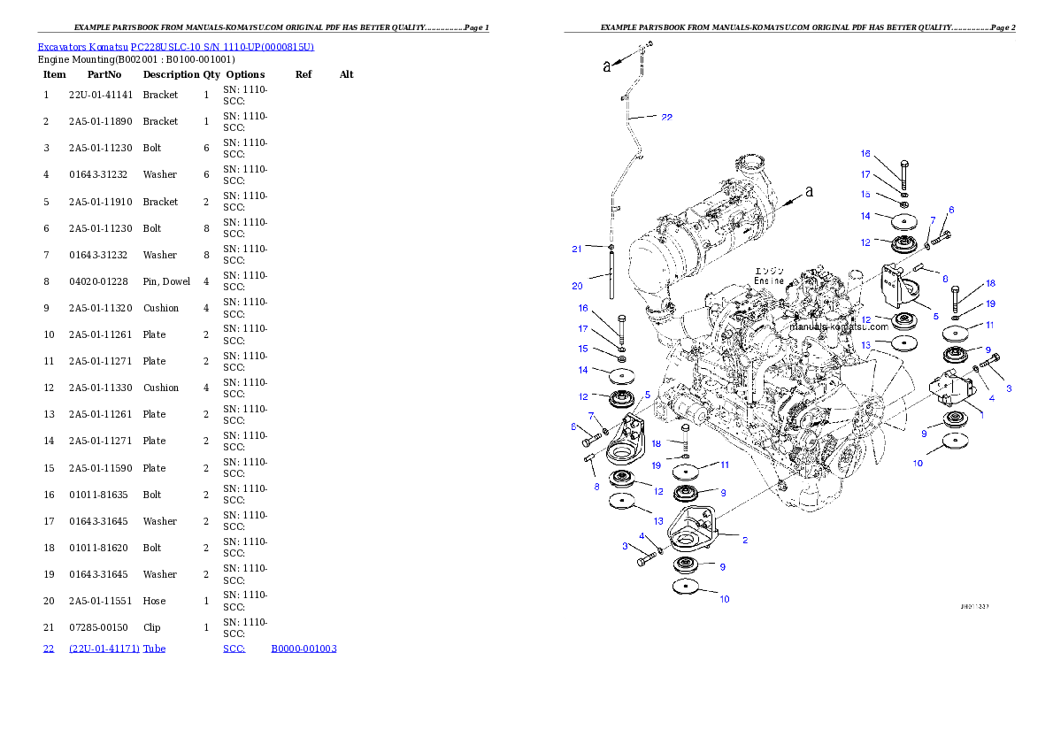Protected: PC228USLC-10 S/N 1110-UP Partsbook
