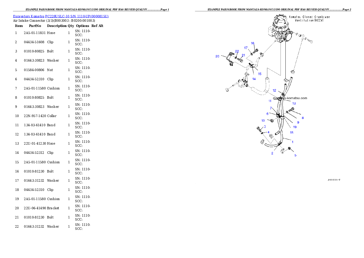 Protected: PC228USLC-10 S/N 1110-UP Partsbook