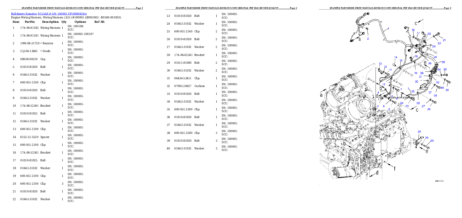 Protected: D155AX-8 S/N 100001-UP (LGP (Low Ground Pressure) Specification) Partsbook