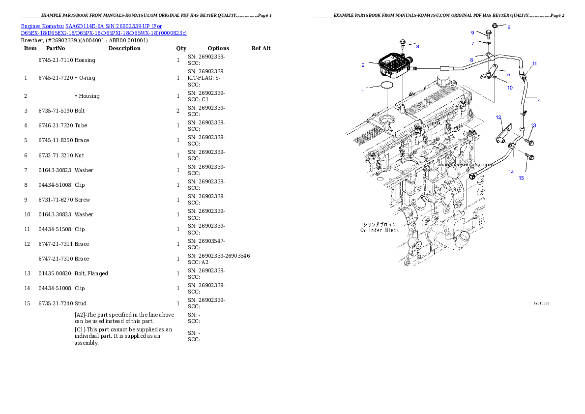 Protected: SAA6D114E-6A S/N 26902339-UP (For D65EX-18/D65EXI-18/D65PX-18/D65PXI-18/D65WX-18) Partsbook