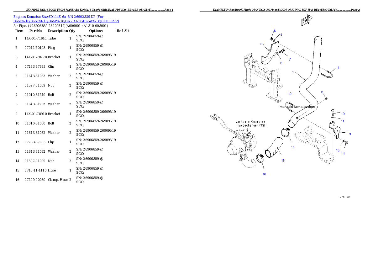 Protected: SAA6D114E-6A S/N 26902339-UP (For D65EX-18/D65EXI-18/D65PX-18/D65PXI-18/D65WX-18) Partsbook