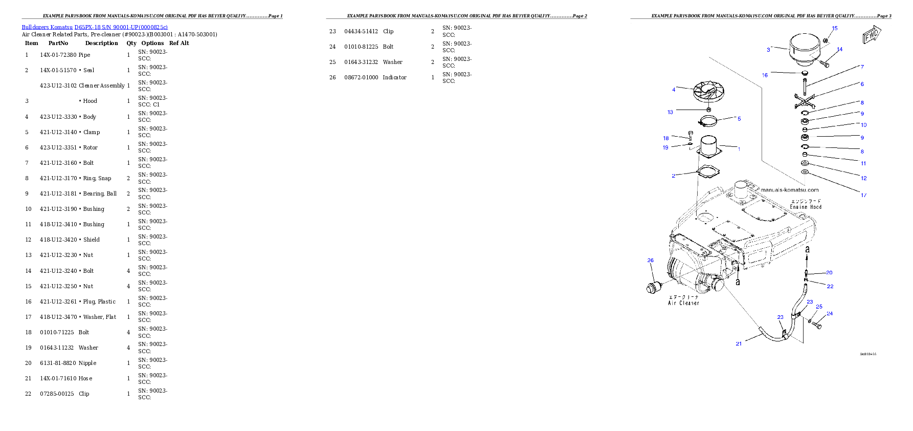 Protected: D65PX-18 S/N 90001-UP Partsbook