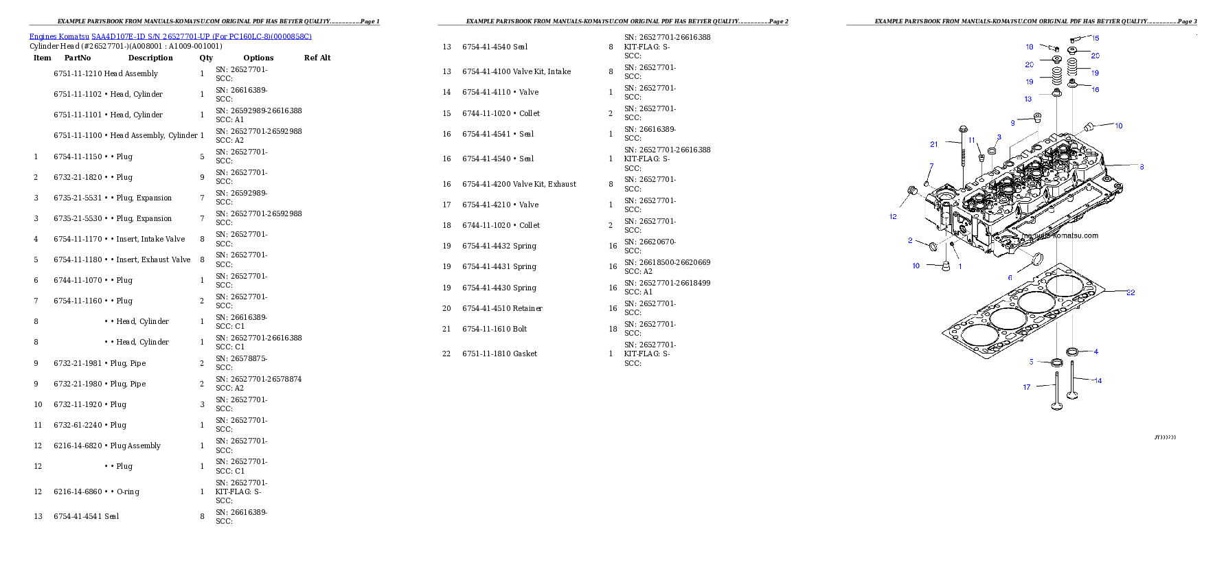 Protected: SAA4D107E-1D S/N 26527701-UP (For PC160LC-8) Partsbook