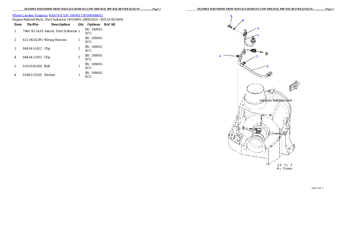 Protected: WA470-8 S/N 100001-UP Partsbook