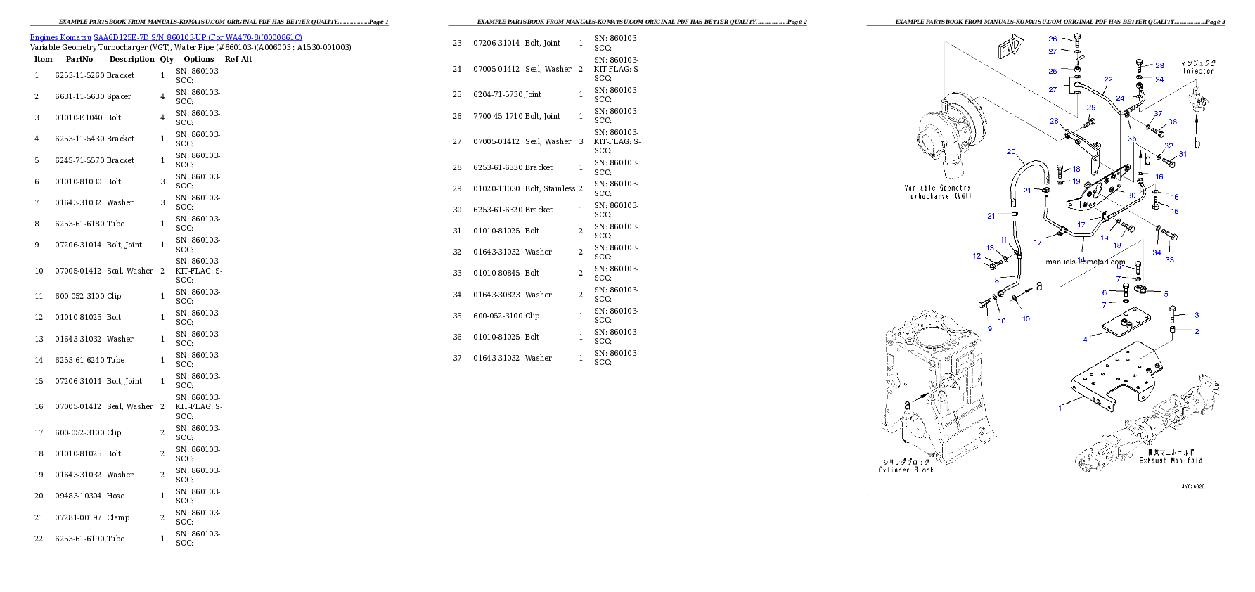 Protected: SAA6D125E-7D S/N 860103-UP (For WA470-8) Partsbook