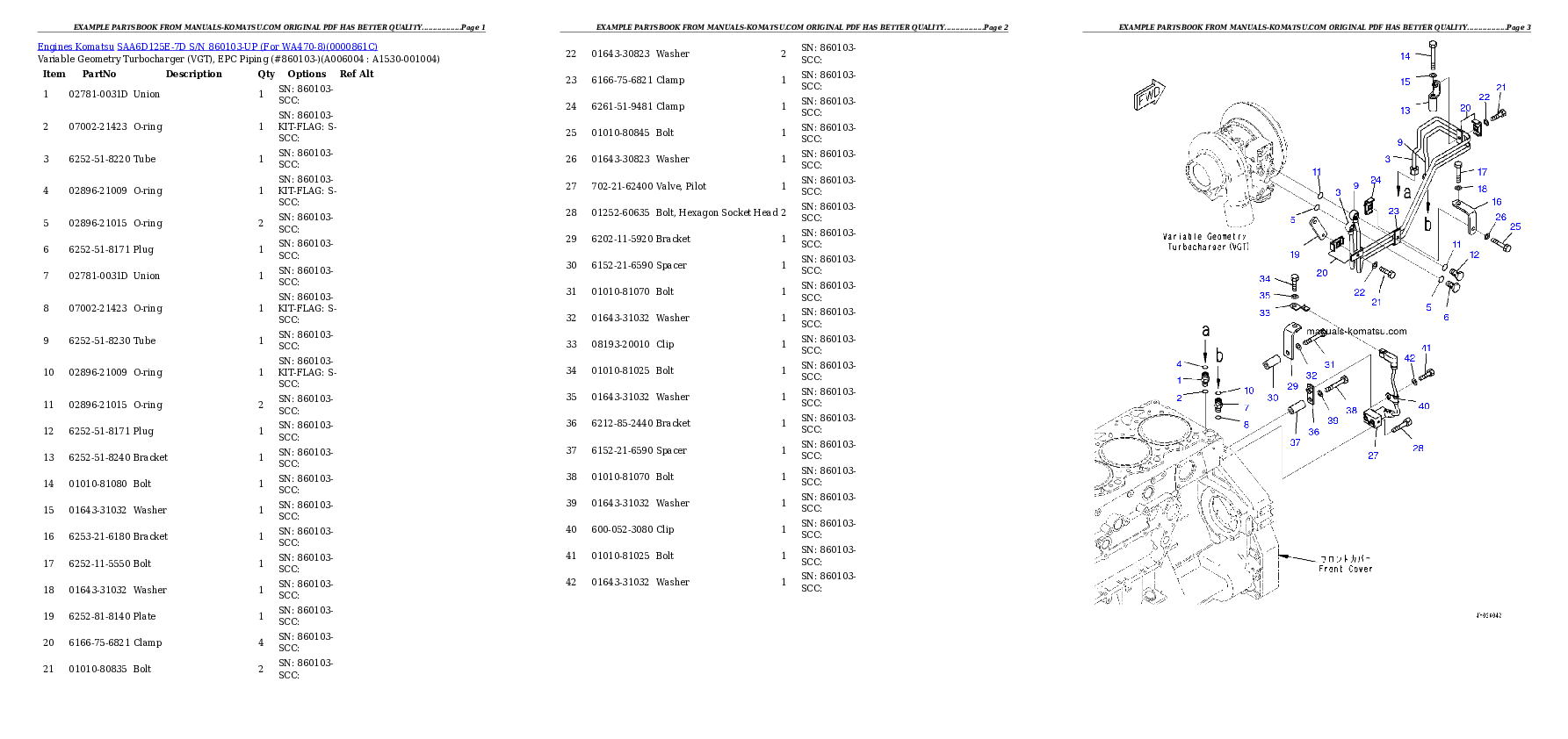 Protected: SAA6D125E-7D S/N 860103-UP (For WA470-8) Partsbook