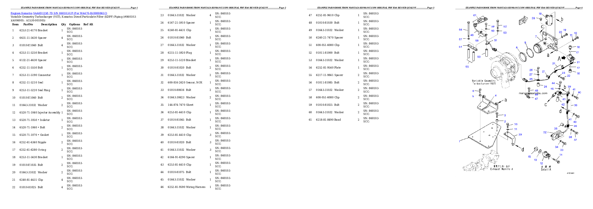 Protected: SAA6D125E-7D S/N 860103-UP (For WA470-8) Partsbook