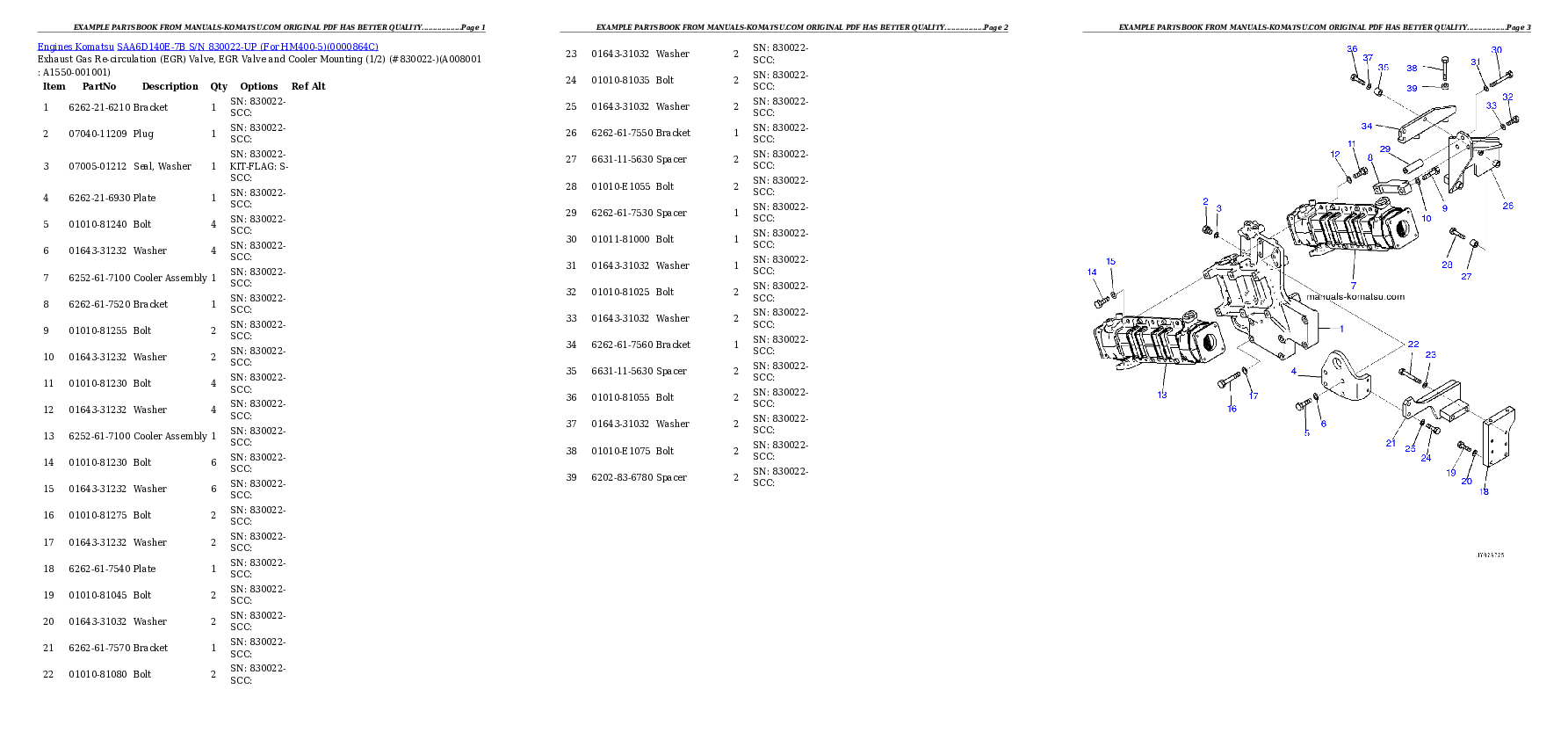 Protected: SAA6D140E-7B S/N 830022-UP (For HM400-5) Partsbook