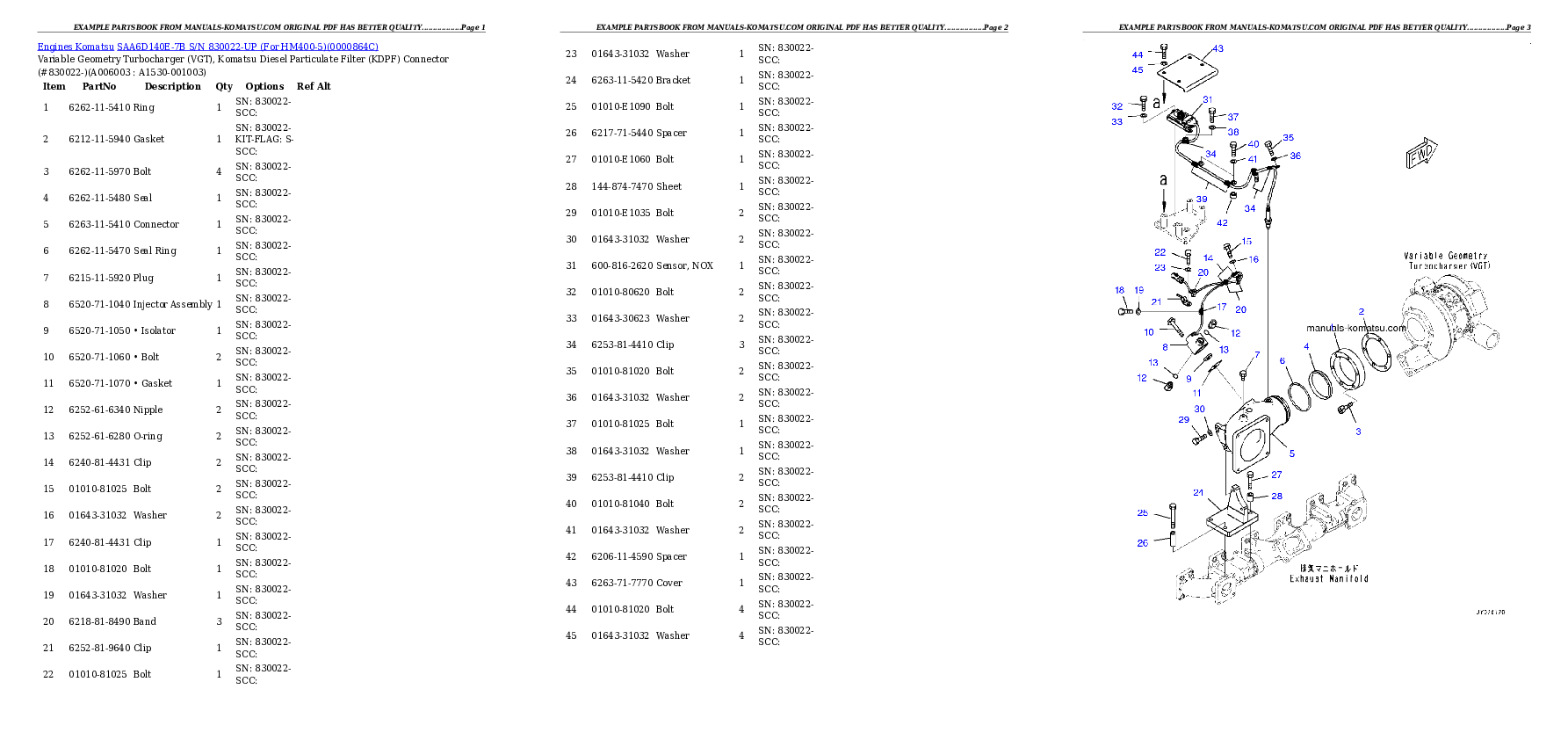 Protected: SAA6D140E-7B S/N 830022-UP (For HM400-5) Partsbook