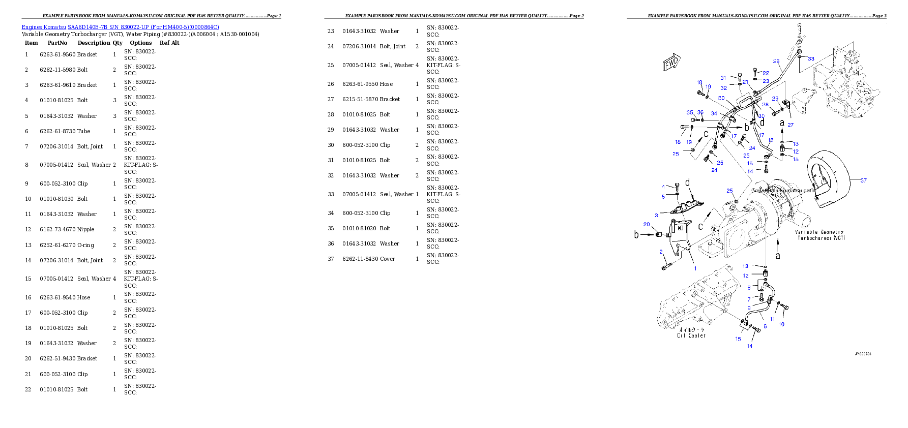 Protected: SAA6D140E-7B S/N 830022-UP (For HM400-5) Partsbook