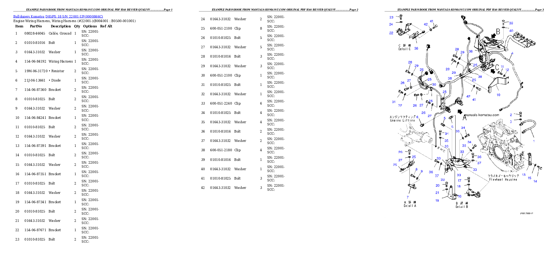 Protected: D85PX-18 S/N 22001-UP Partsbook