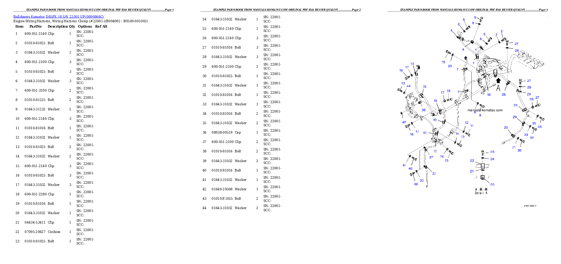 Protected: D85PX-18 S/N 22001-UP Partsbook
