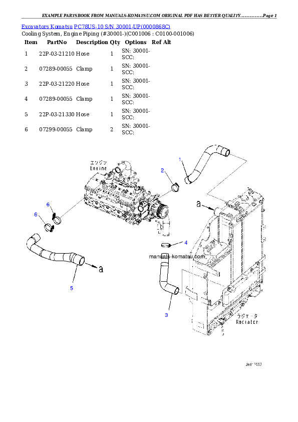 Protected: PC78US-10 S/N 30001-UP Partsbook