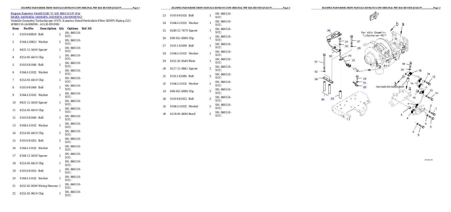 Protected: SAA6D125E-7C S/N 860110-UP (For D85EX-18/D85EXI-18/D85PX-18/D85PXI-18) Partsbook