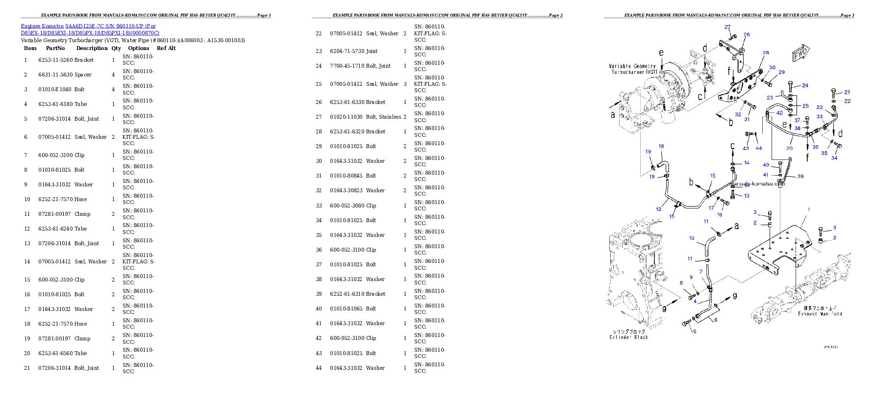 Protected: SAA6D125E-7C S/N 860110-UP (For D85EX-18/D85EXI-18/D85PX-18/D85PXI-18) Partsbook