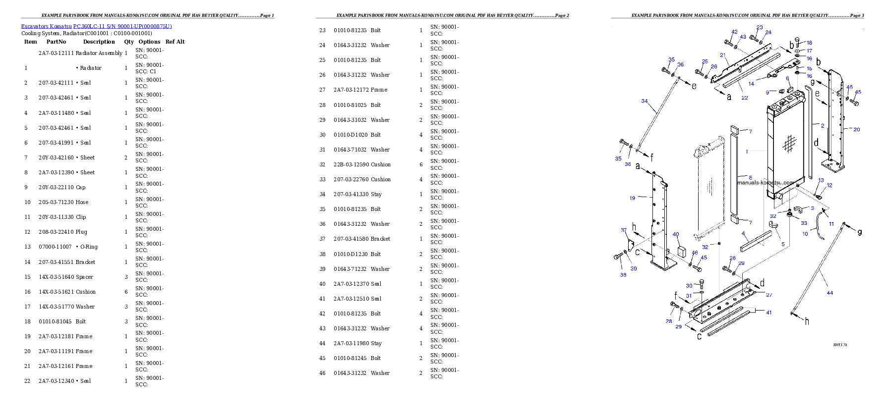 Protected: PC360LC-11 S/N 90001-UP (For North America) Partsbook