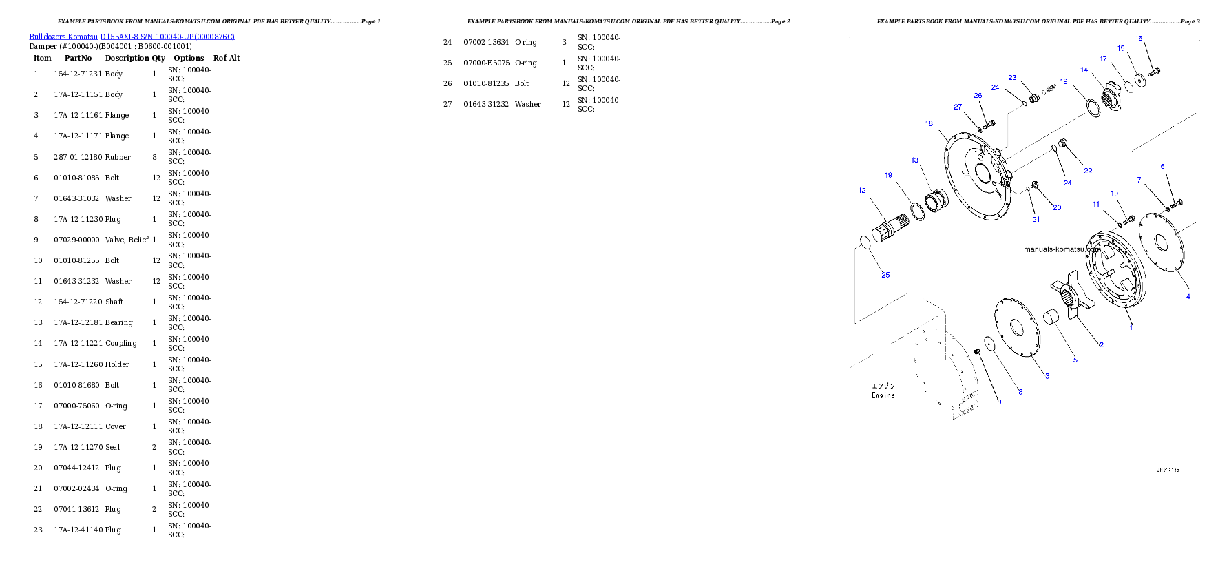 Protected: D155AXI-8 S/N 100040-UP Partsbook